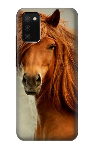Samsung Galaxy A02s, M02s Hard Case Beautiful Brown Horse
