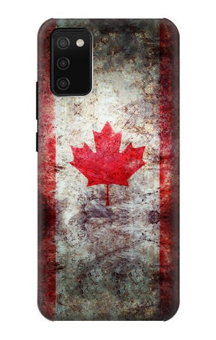 Samsung Galaxy A02s, M02s Hard Case Canada Maple Leaf Flag Texture