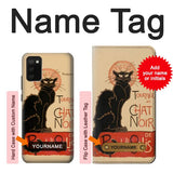 Samsung Galaxy A02s, M02s Hard Case Chat Noir The Black Cat with custom name