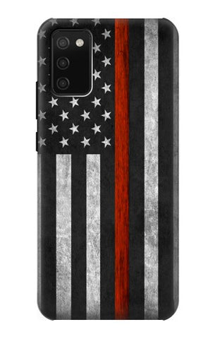 Samsung Galaxy A02s, M02s Hard Case Firefighter Thin Red Line Flag