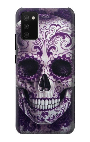 Samsung Galaxy A02s, M02s Hard Case Purple Sugar Skull