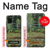 Samsung Galaxy A02s, M02s Hard Case Claude Monet Footbridge and Water Lily Pool with custom name
