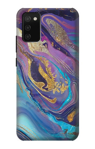 Samsung Galaxy A02s, M02s Hard Case Colorful Abstract Marble Stone