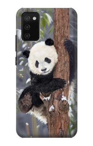 Samsung Galaxy A02s, M02s Hard Case Cute Baby Panda Snow Painting