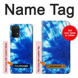 Samsung Galaxy A32 5G Hard Case Tie Dye Blue with custom name