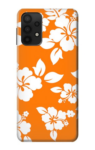 Samsung Galaxy A32 5G Hard Case Hawaiian Hibiscus Orange Pattern