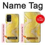 Samsung Galaxy A32 5G Hard Case Yellow Snake Skin with custom name