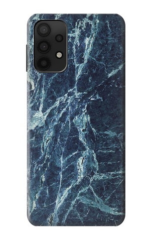 Samsung Galaxy A32 5G Hard Case Light Blue Marble Stone Texture Printed