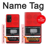 Samsung Galaxy A32 5G Hard Case Red Cassette Recorder Graphic with custom name