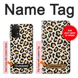 Samsung Galaxy A32 5G Hard Case Fashionable Leopard Seamless Pattern with custom name