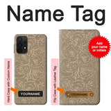 Samsung Galaxy A32 5G Hard Case Gold Rose Pattern with custom name