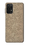 Samsung Galaxy A32 5G Hard Case Gold Rose Pattern