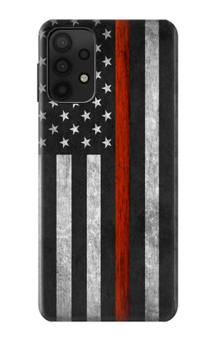 Samsung Galaxy A32 5G Hard Case Firefighter Thin Red Line Flag