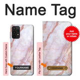 Samsung Galaxy A32 5G Hard Case Soft Pink Marble Graphic Print with custom name