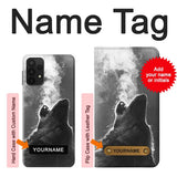 Samsung Galaxy A32 5G Hard Case Wolf Howling with custom name