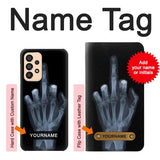 Samsung Galaxy A33 5G Hard Case X-ray Hand Middle Finger with custom name