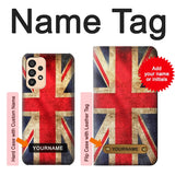 Samsung Galaxy A33 5G Hard Case British UK Vintage Flag with custom name