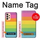 Samsung Galaxy A33 5G Hard Case Rainbow Pattern with custom name