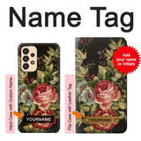 Samsung Galaxy A33 5G Hard Case Vintage Antique Roses with custom name