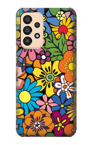 Samsung Galaxy A33 5G Hard Case Colorful Flowers Pattern