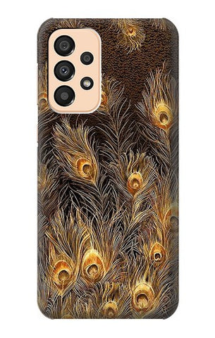 Samsung Galaxy A33 5G Hard Case Gold Peacock Feather