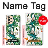 Samsung Galaxy A33 5G Hard Case Leaf Life Birds with custom name