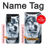 Samsung Galaxy A32 4G Hard Case Grim White Wolf with custom name