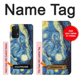 Samsung Galaxy A32 4G Hard Case Van Gogh Starry Nights with custom name
