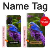 Samsung Galaxy A32 4G Hard Case Bluebird of Happiness Blue Bird with custom name