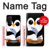 Samsung Galaxy A32 4G Hard Case Cute Baby Penguin with custom name