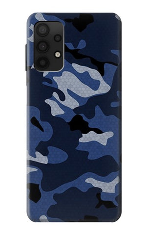 Samsung Galaxy A32 4G Hard Case Navy Blue Camouflage