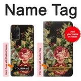 Samsung Galaxy A32 4G Hard Case Vintage Antique Roses with custom name