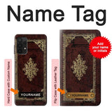Samsung Galaxy A32 4G Hard Case Vintage Map Book Cover with custom name