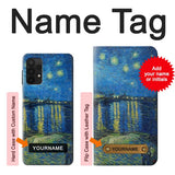 Samsung Galaxy A32 4G Hard Case Van Gogh Starry Night Over Rhone with custom name
