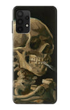 Samsung Galaxy A32 4G Hard Case Vincent Van Gogh Head Skeleton Cigarette