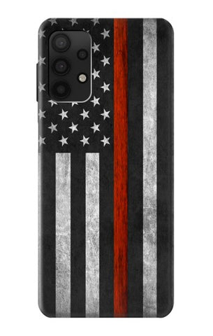 Samsung Galaxy A32 4G Hard Case Firefighter Thin Red Line Flag