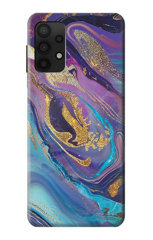 Samsung Galaxy A32 4G Hard Case Colorful Abstract Marble Stone