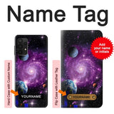 Samsung Galaxy A32 4G Hard Case Galaxy Outer Space Planet with custom name