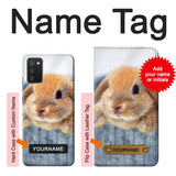 Samsung Galaxy A03S Hard Case Cute Rabbit with custom name