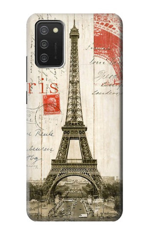 Samsung Galaxy A03S Hard Case Eiffel Tower Paris Postcard