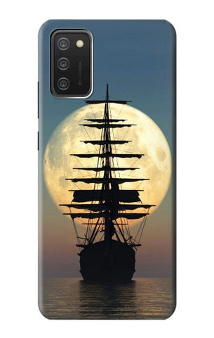 Samsung Galaxy A03S Hard Case Pirate Ship Moon Night