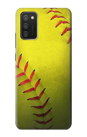 Samsung Galaxy A03S Hard Case Yellow Softball Ball