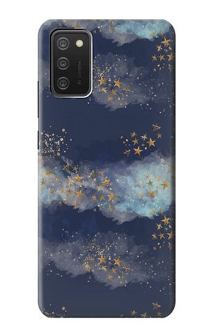 Samsung Galaxy A03S Hard Case Gold Star Sky