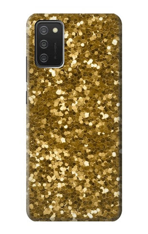 Samsung Galaxy A03S Hard Case Gold Glitter Graphic Print