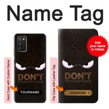 Samsung Galaxy A03S Hard Case Do Not Touch My Phone with custom name