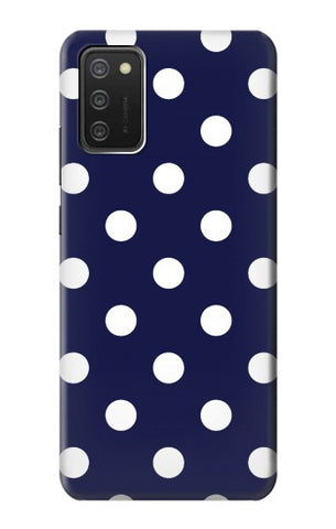 Samsung Galaxy A03S Hard Case Blue Polka Dot