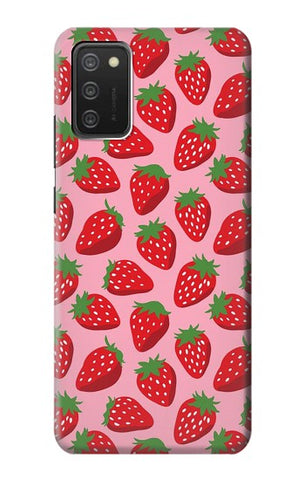 Samsung Galaxy A03S Hard Case Strawberry Pattern