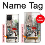Samsung Galaxy A42 5G Hard Case Girl in The Rain with custom name