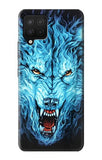 Samsung Galaxy A42 5G Hard Case Blue Fire Grim Wolf