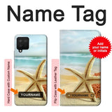 Samsung Galaxy A42 5G Hard Case Starfish on the Beach with custom name